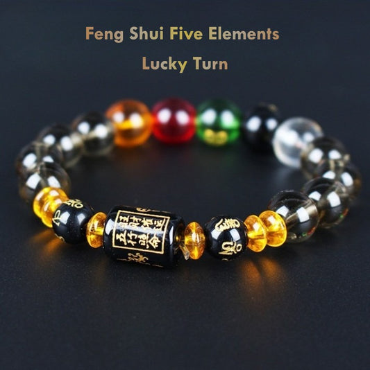Feng Shui Five Elements Lucky Turn Bracelet – Balance, Protection & Positive Energy