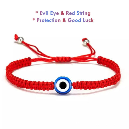 Handmade Evil Eye Red String Bracelet – Spiritual Protection & Luck