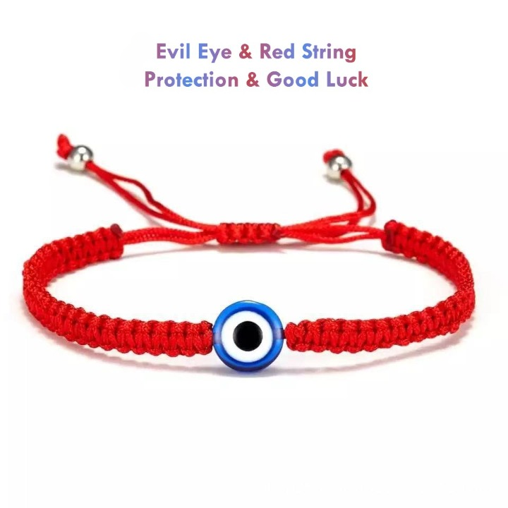 Handmade Evil Eye Red String Bracelet for Luck and Protection