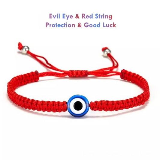 Handmade Evil Eye Red String Bracelet for Luck and Protection
