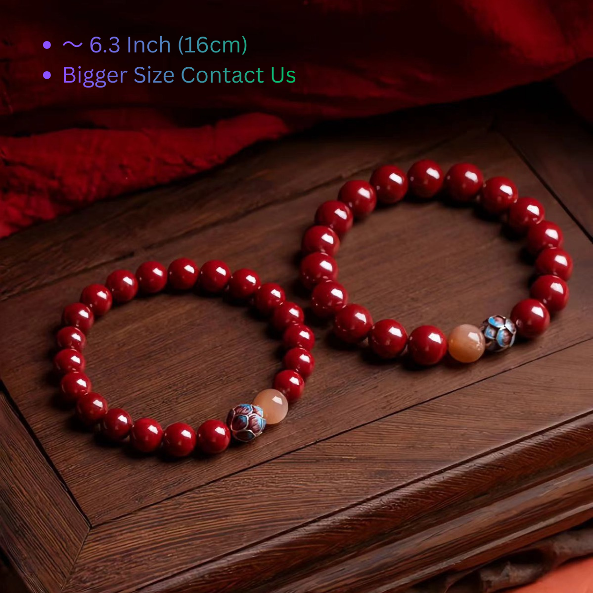 lucky red cinnabar bracelet wealth protection jewelry