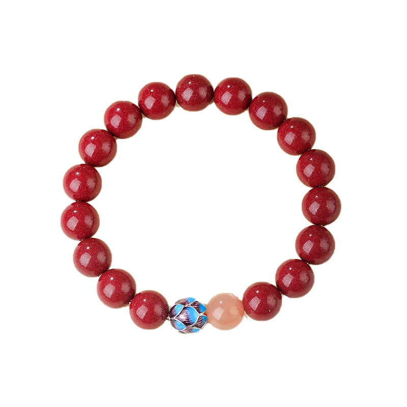 lucky wealth bracelet women red cinnabar